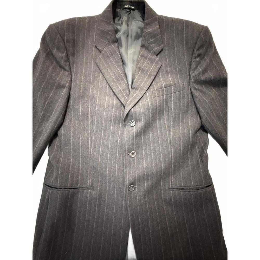 Mens Vintage Armani Collezioni Black Pinstripe Blazer… - Gem